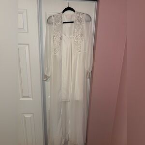 Le Rose Robe Lina Pearl Beaded Georgette Maxi - Includes Slip